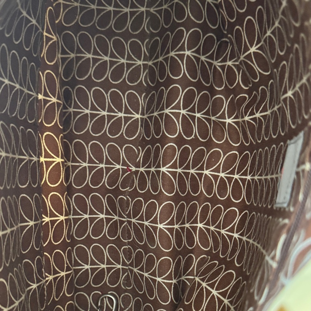 Orla Kiely Geometric Patterned Brown and Green Women's Bag - Picture 11 of 13